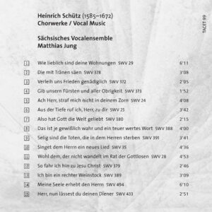 099 CD / Heinrich Schütz. Chorwerke