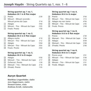 167 DVD-A / Auryn’s Haydn: op. 1