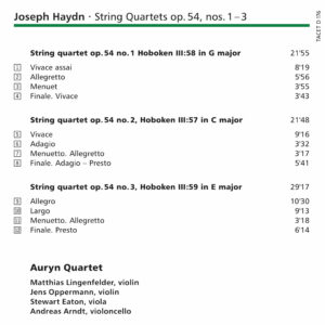 176 DVD-A / Auryns Haydn: op. 54