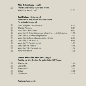 e53 CD / Ferdinand. Works for violin solo