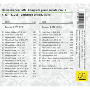 267 CD / Scarlatti: Complete piano sonatas vol. 5
