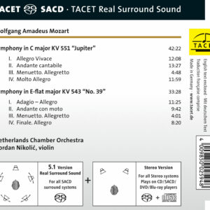259 SACD /  Wolfgang Amadeus Mozart: Symphonies KV 543 „No. 39“, KV 551 „Jupiter“