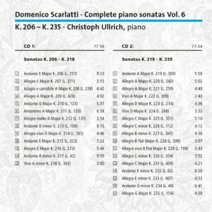 269 CD / Scarlatti: Complete Piano Sonatas Vol. 6