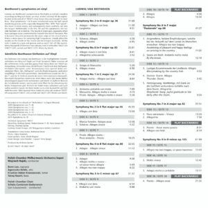 974 LP / TACET’s Beethoven Symphonies: nos. 1 – 9