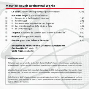 207 CD / Maurice Ravel: La Valse, Ma mère l’Oye, Tzigane, Boléro, Pavane