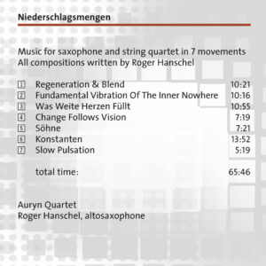 211 CD / The Auryn Series. Niederschlagsmengen