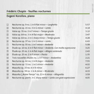 257 CD /  The Koroliov Series Vol. XXII. feuilles nocturnes