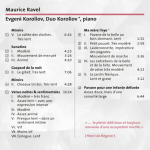 227 CD / The Koroliov Series Vol. XIX. Maurice Ravel: Works for piano