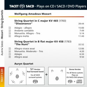 235 SACD / Wolfgang Amadeus Mozart: String Quartets KV 465 & KV 458