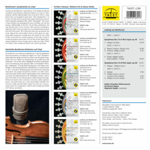 239 LP / TACET’s Beethoven Symphonies: nos. 3 + 4