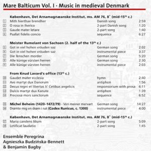 243 CD / Mare Balticum Vol. I. Music in medieval Denmark