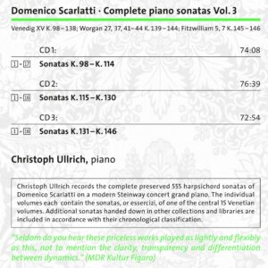 247 CD / Scarlatti: Complete piano sonatas vol. 3