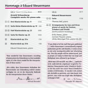 186 CD / Hommage à Steuermann