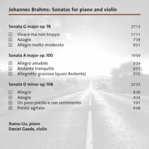 193 CD / Johannes Brahms: Complete Sonatas for piano and violin