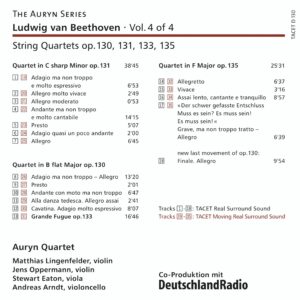 130 DVD-A / L. v. Beethoven String Quartets ⋅ Vol. 4 of 4 op. 130, 131, 133, 135
