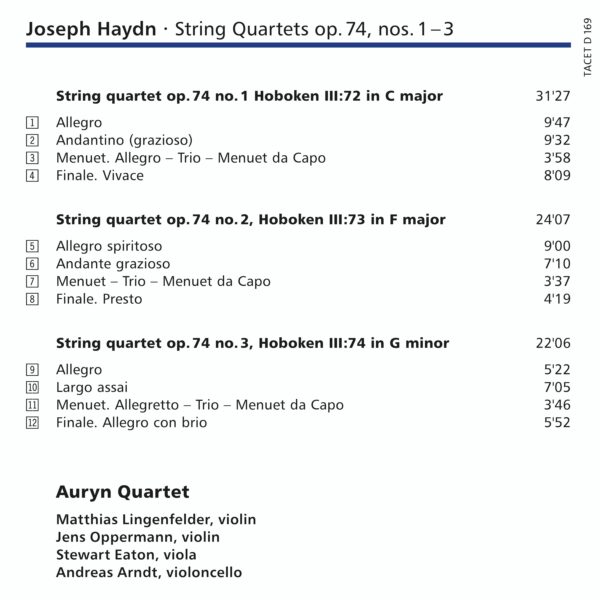 169 DVD-A / Auryn's Haydn: op. 74 - Image 2