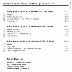 169 DVD-A / Auryn’s Haydn: op. 74