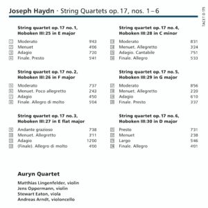 175 DVD-A / Auryn’s Haydn: op. 17