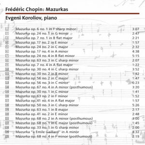 183 CD / Frédéric Chopin: Mazurkas