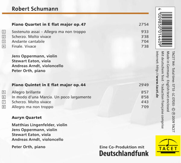 144 DVD-A / Robert Schumann: Piano Quartet op. 47, Piano Quintet op. 44 - Image 6