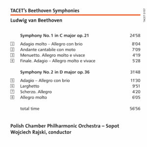 157 DVD-A / TACET’s Beethoven Symphonies: nos. 1 & 2
