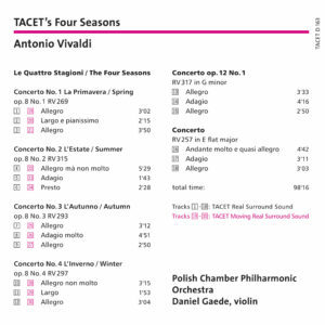 163 DVD-A / TACET’s Four Seasons