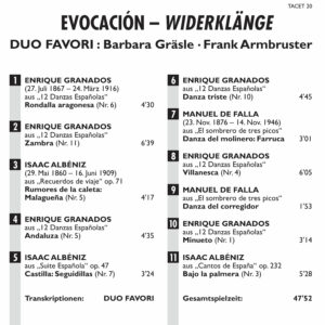 020 CD / Evocación – Widerklänge