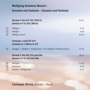 e34 CD / Mozart: Piano Sonatas Vol. 1 / Christoph Ullrich