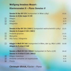 e36 CD / Mozart: Piano Sonatas II