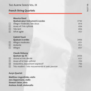 118 CD / French String Quartets