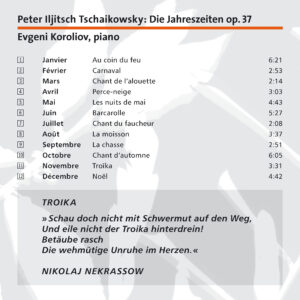 025 CD / Tschaikowsky: Die Jahreszeiten op. 37