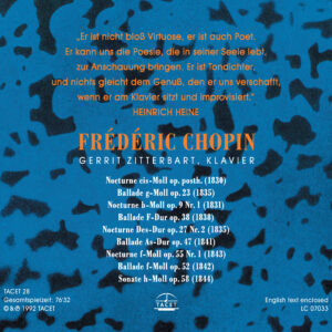 028 CD / Frédéric Chopin: Nocturnes und Balladen