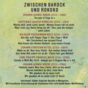 030 CD / Zwischen Barock und Rokoko