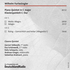 119 CD / Wilhelm Furtwängler: Piano Quintet in C major