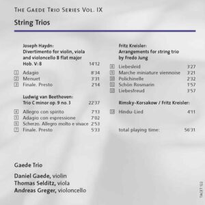122 CD / String Trios: Haydn, Beethoven, Kreisler