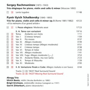 127 DVD-A / Rachmaninov · Tchaikovsky