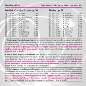 140 CD / The Welte Mignon Mystery: Dead or Alive