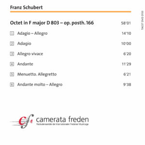 133 DVD-A / Franz Schubert: Octet in F major D 803