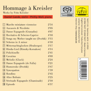 052 SACD / Hommage à Kreisler