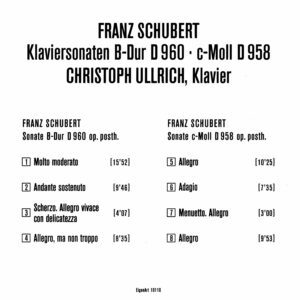 e11 CD / Franz Schubert Klaviersonaten II