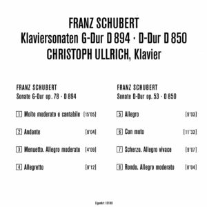 e18 CD / Franz Schubert. Klaviersonaten III