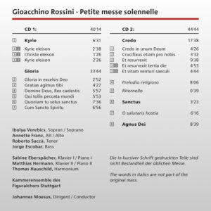 014 CD / Giocchino Rossini: Petite messe solenelle