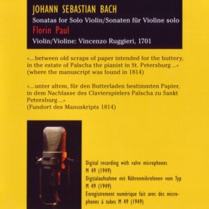 047 CD / Johann Sebastian Bach: Violin Sonatas