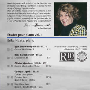 053 CD / Études pour piano Vol. I