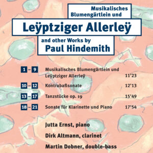 059 CD / Musikalisches Blumengärtlein und Leÿptziger Allerleÿ and other works by Paul Hindemith