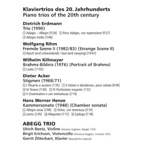 092 CD / Klaviertrios des 20. Jahrhunderts