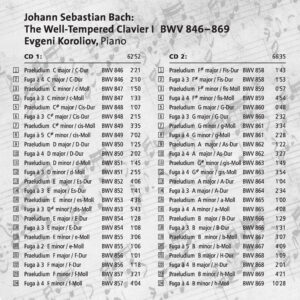 093 CD / Johann Sebastian Bach: Das wohltemperierte Klavier I