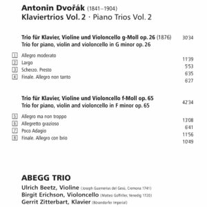 098 CD / Antonin Dvořák. Piano Trios Vol. 2