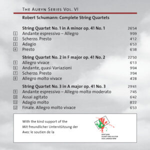 102 CD / Robert Schumann: Sämtliche Streichquartette