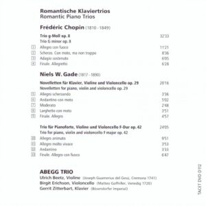 112 DVD-A / Romantic Piano Trios Vol. 3